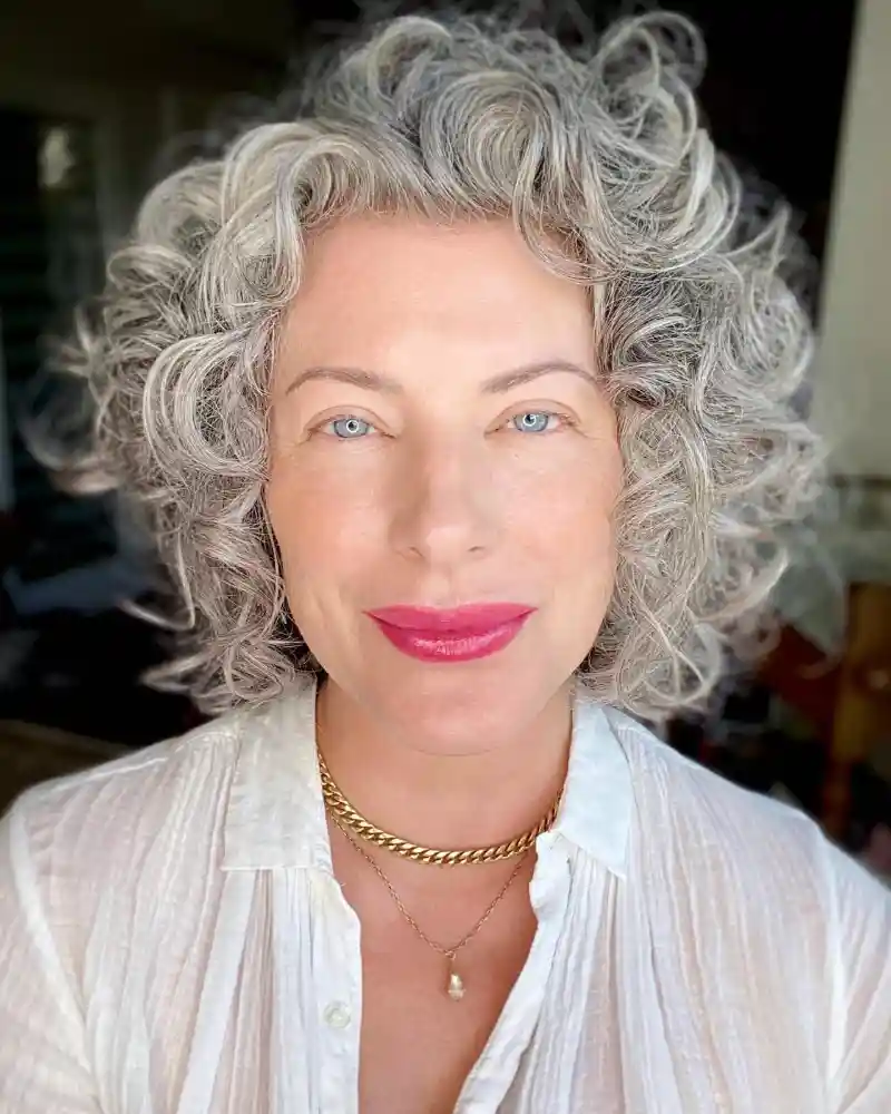 Curly Bobs for Older Women