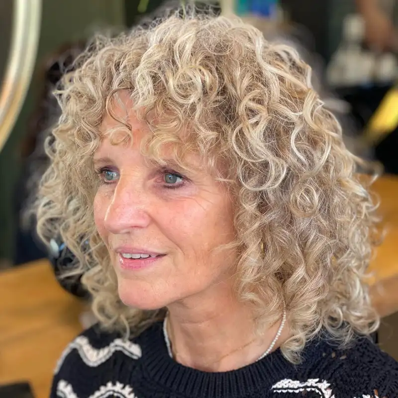 Curly Bobs for Older Women