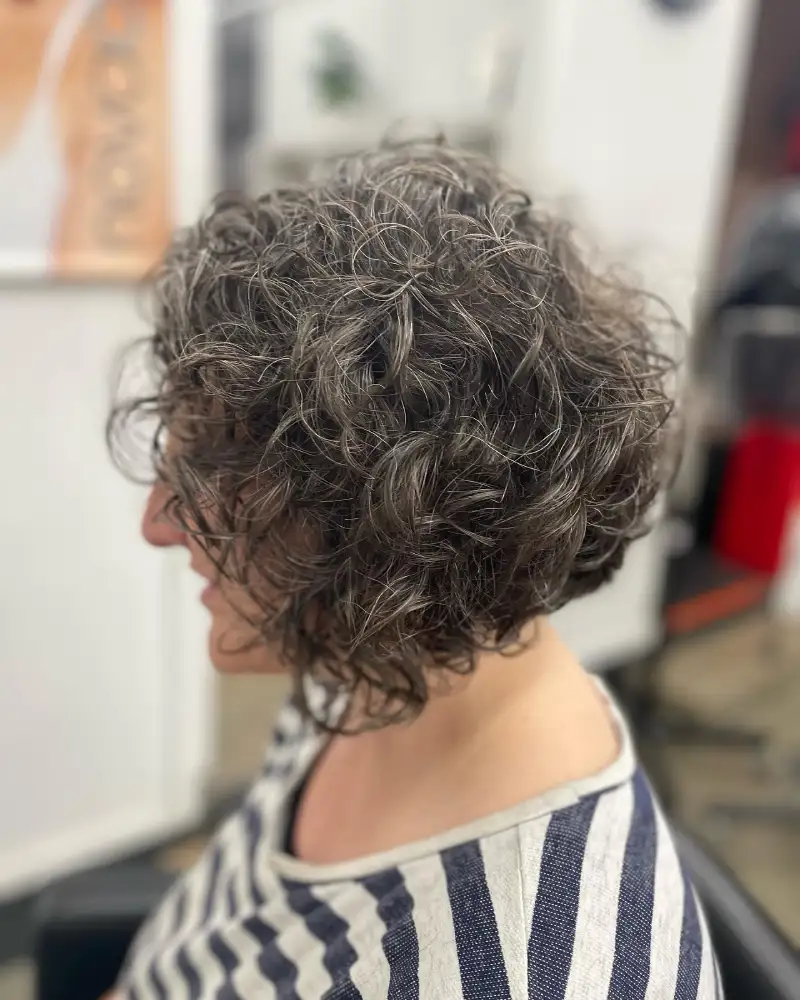 Curly Bobs for Older Women