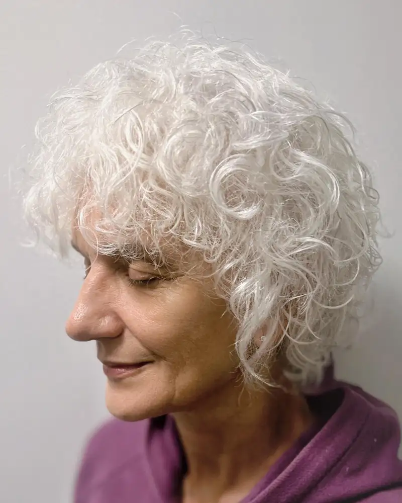 Curly Bobs for Older Women