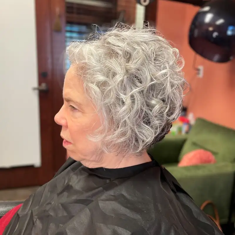 Curly Bobs for Older Women