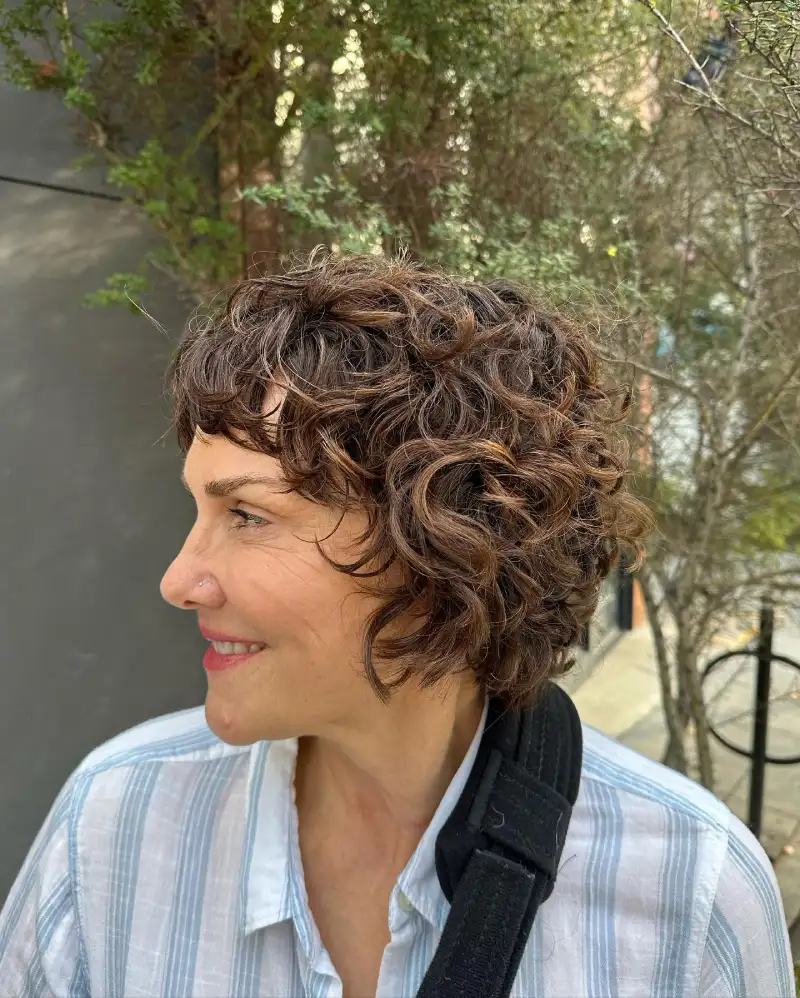 Curly Bobs for Older Women