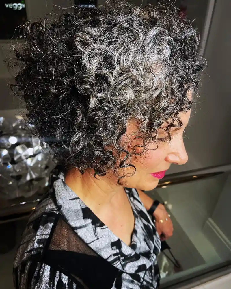 Curly Bobs for Older Women