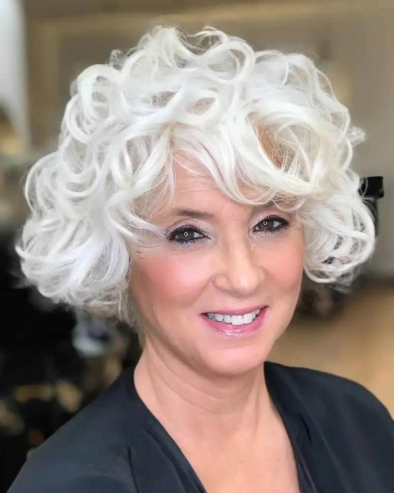 Curly Bobs for Older Women