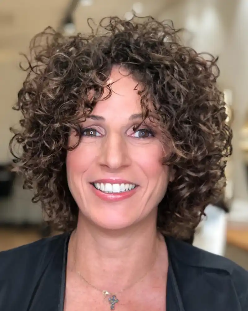 Curly Bobs for Older Women