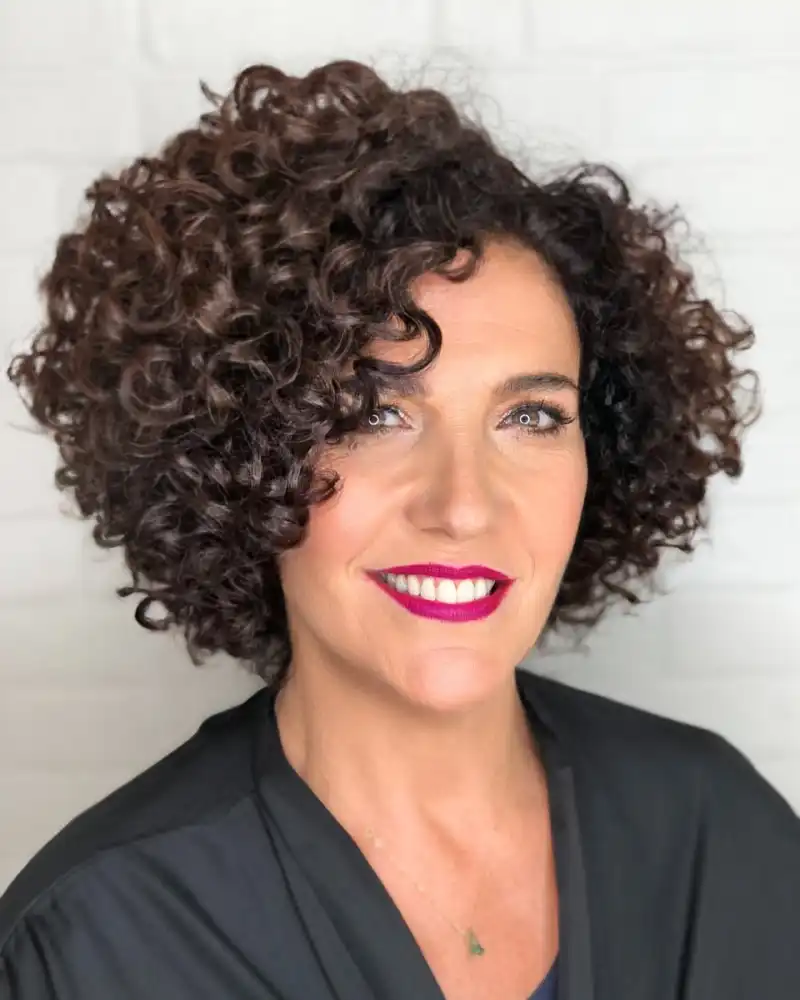 Curly Bobs for Older Women