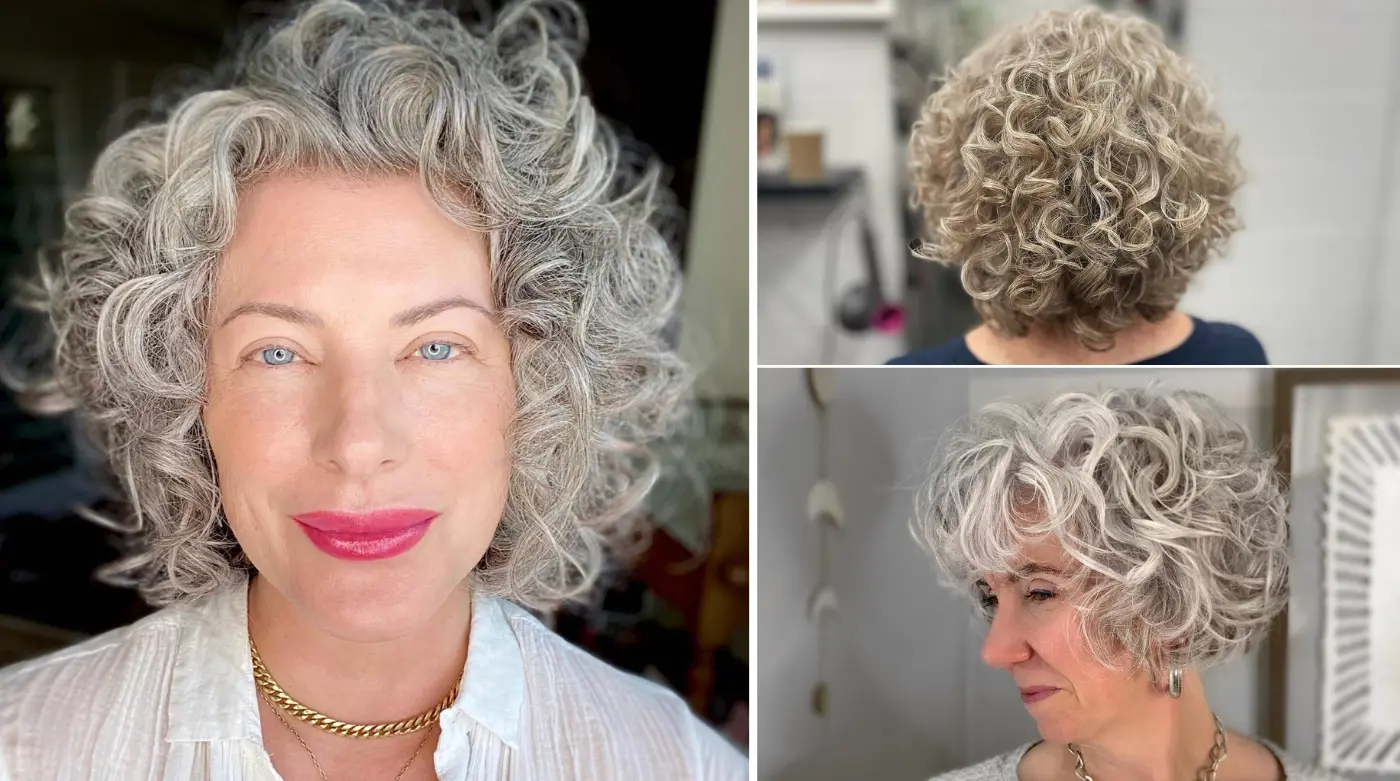 Curly Bobs for Older Women