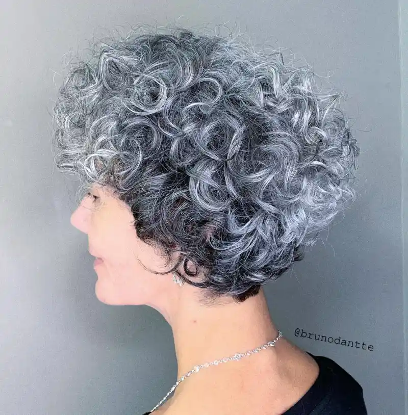 curly haircut for women over 70