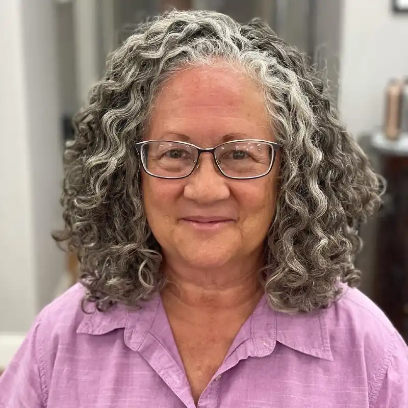 curly haircut for women over 81