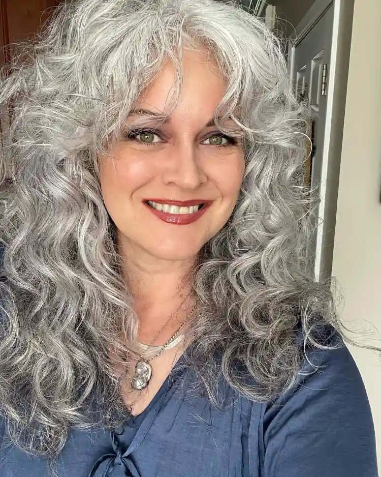 curly haircut for women over 82