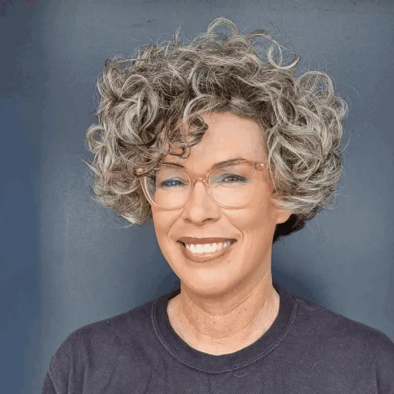 curly haircut for women over 72