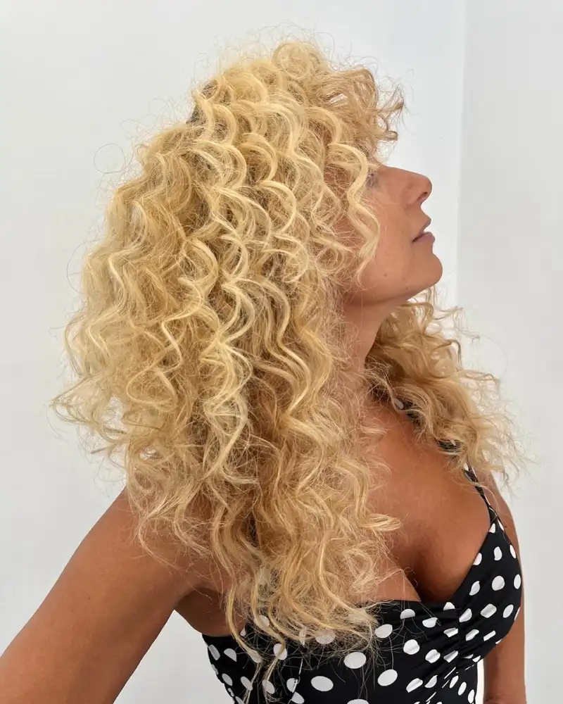 curly haircut for women over 76