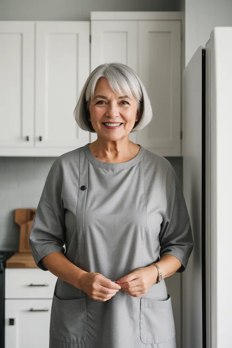 Gray Bob Hairstyles for Older Women