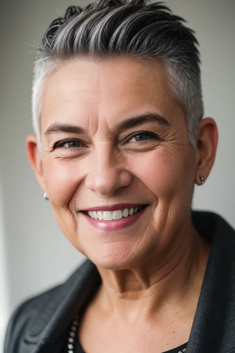 Gray Hairstyle for Women Over 70