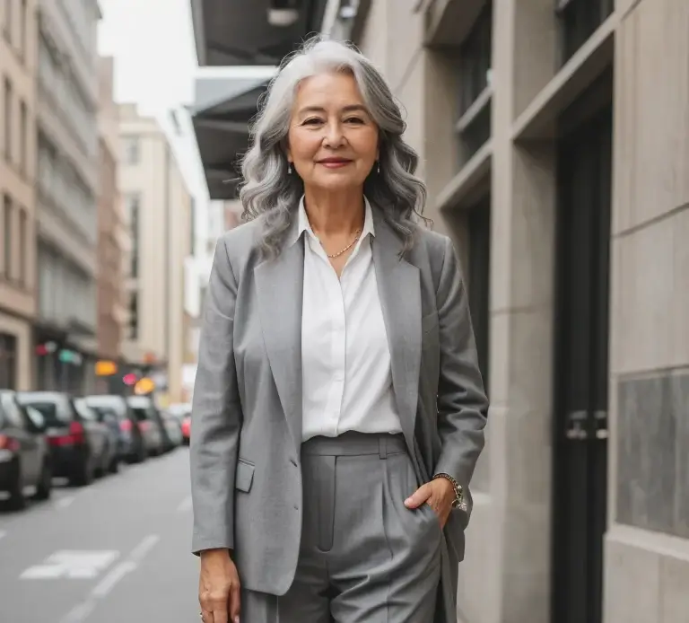 Gray Hairstyle for Women Over 70