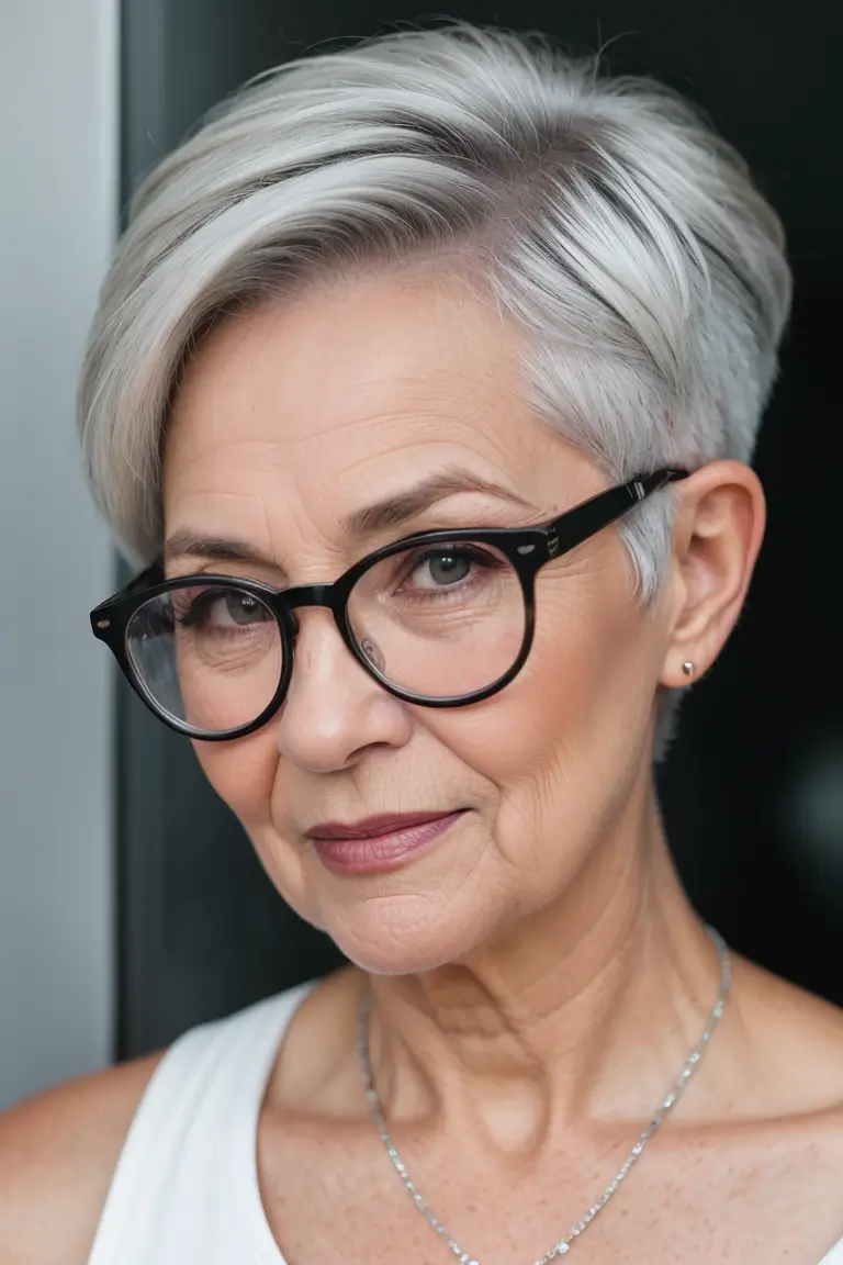 Trendy Gray Hairstyles for Women Over 70