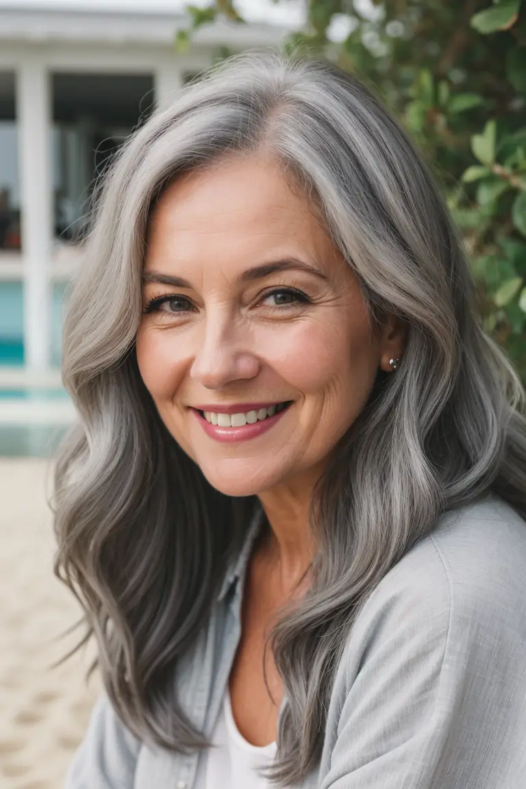 Gray Hairstyle for Women Over 70