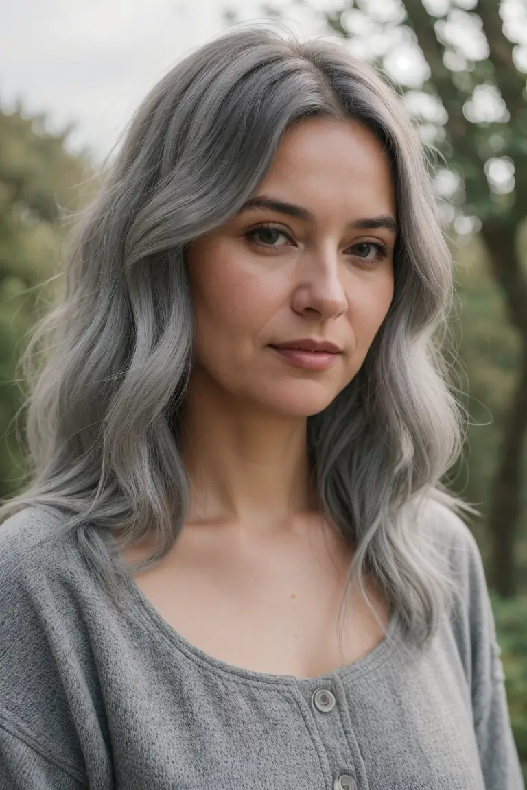 Gray Hairstyle for Women Over 70