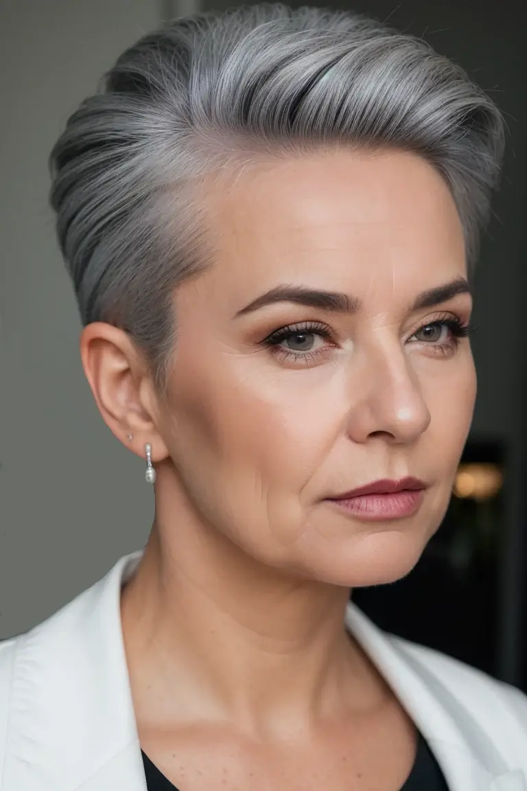 Trendy Gray Hairstyles for Women Over 70