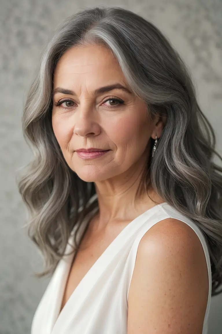 Gray Hairstyle for Women Over 70