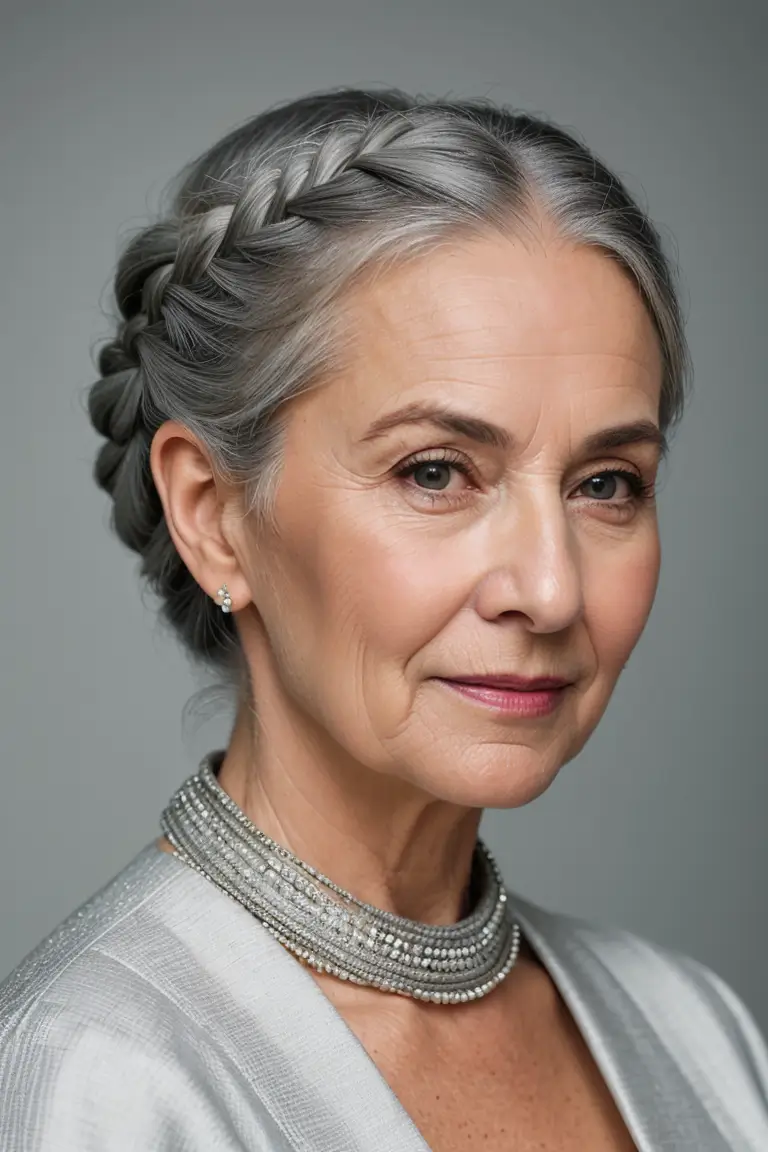 Gray Hairstyle for Women Over 70