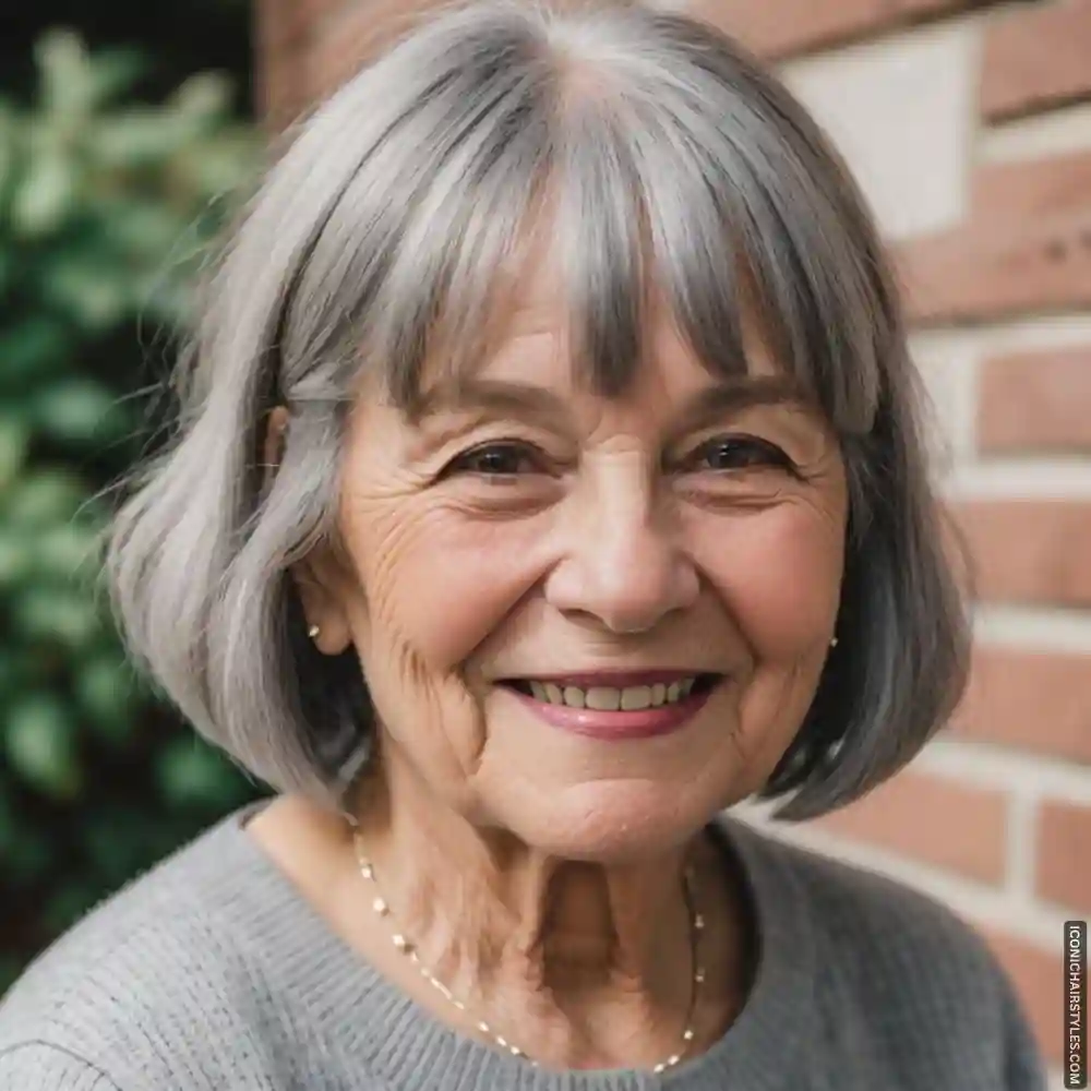 Trendy Gray Hairstyles for Women Over 70