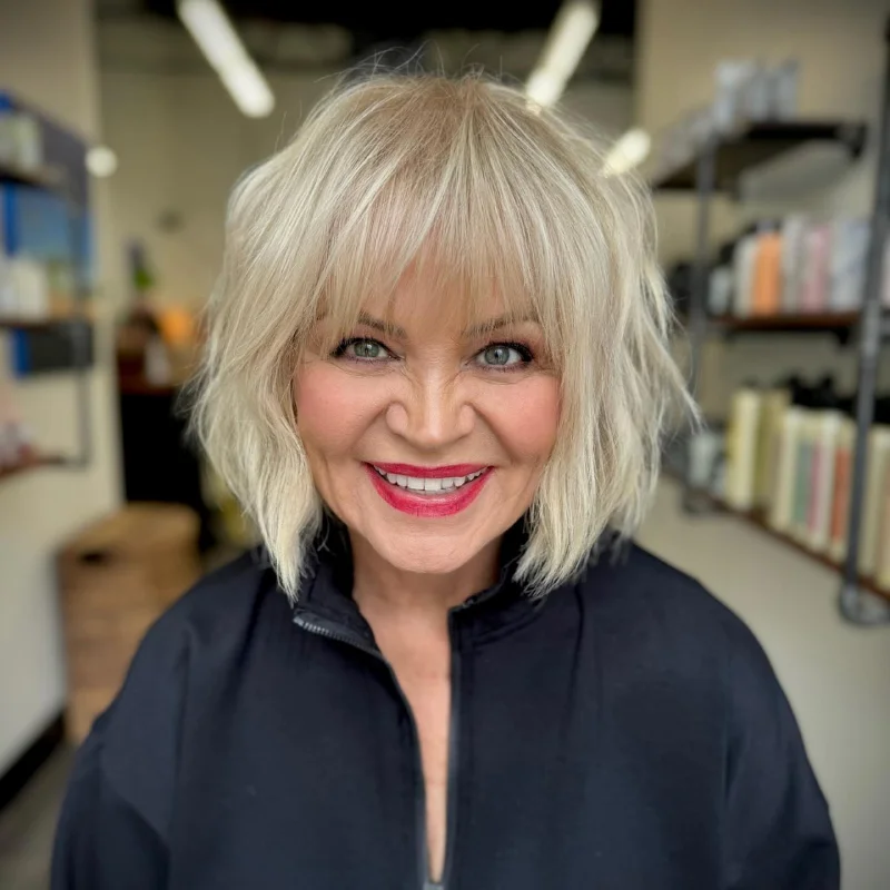 Haircuts for women over 70 with bangs