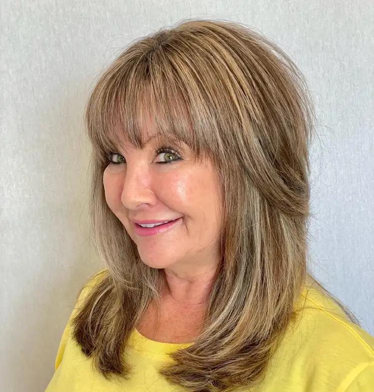 Haircuts for women over 70 with bangs