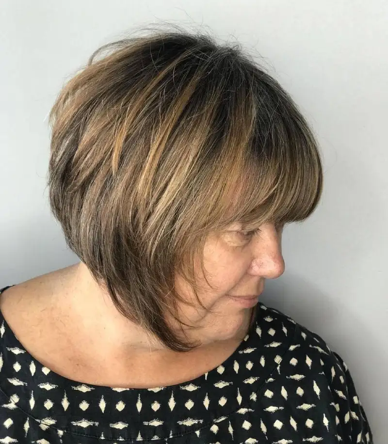 Haircuts for women over 70 with bangs