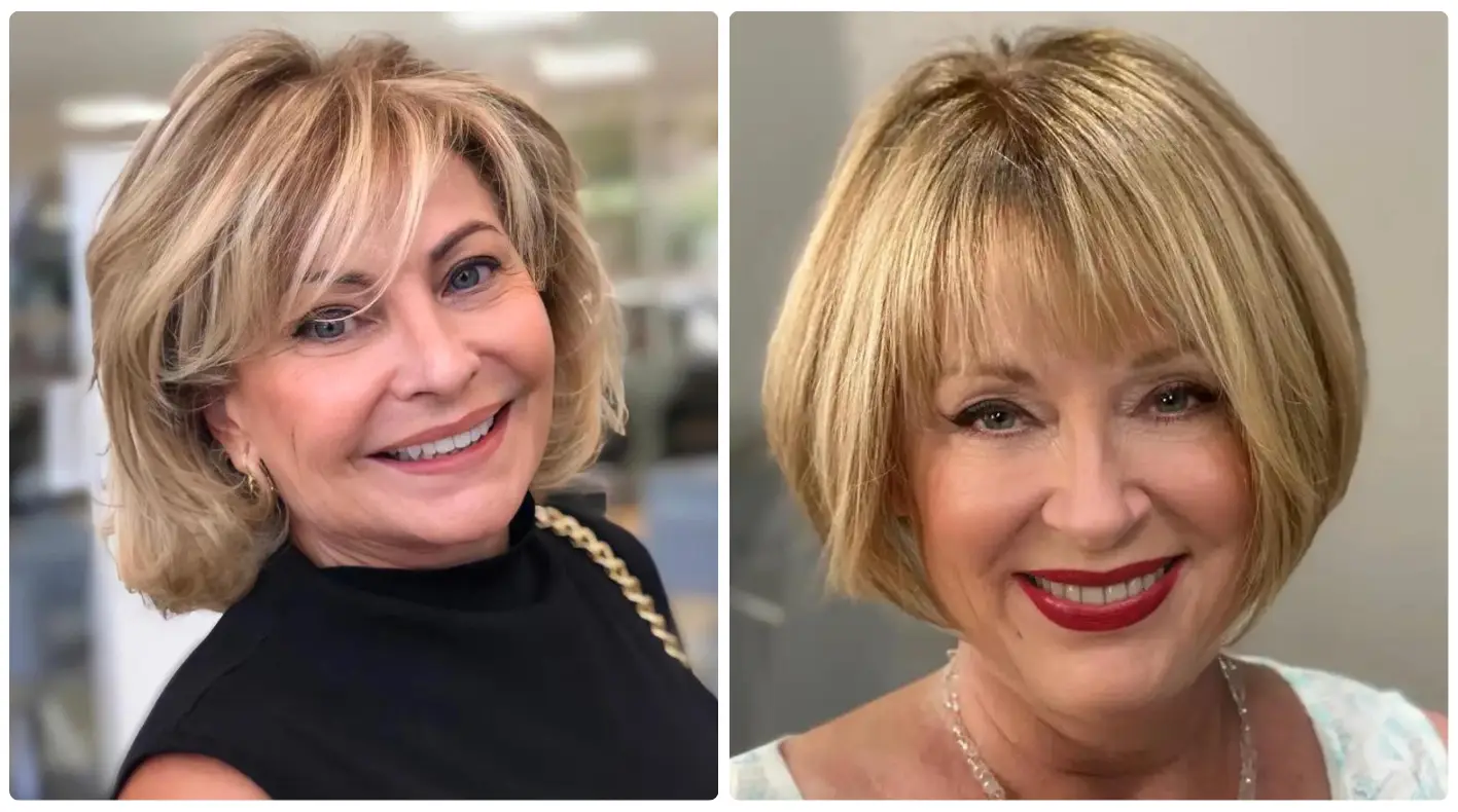 Haircuts for women over 70 with bangs