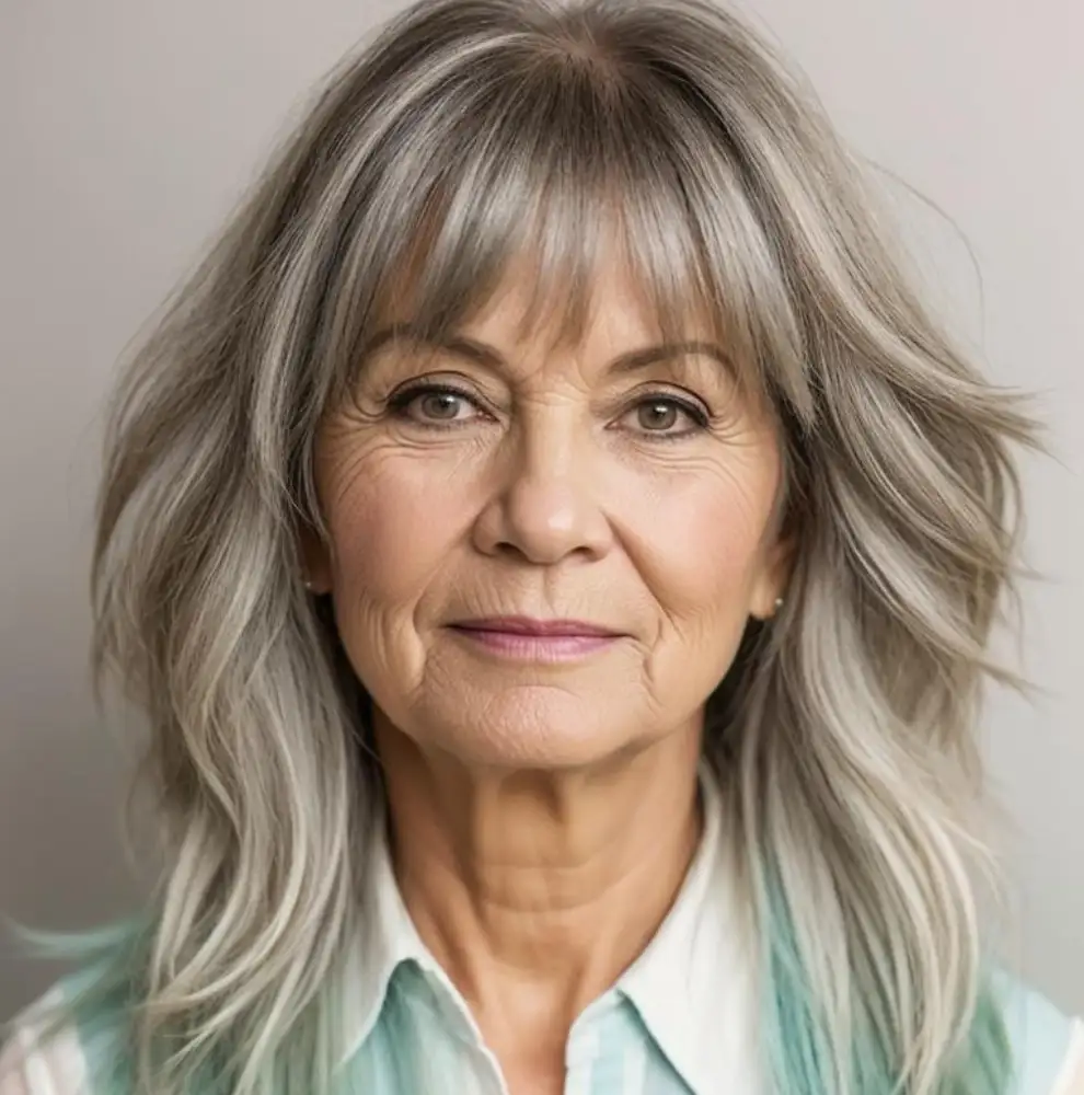 Trendy Long Hairstyles for Women Over 50