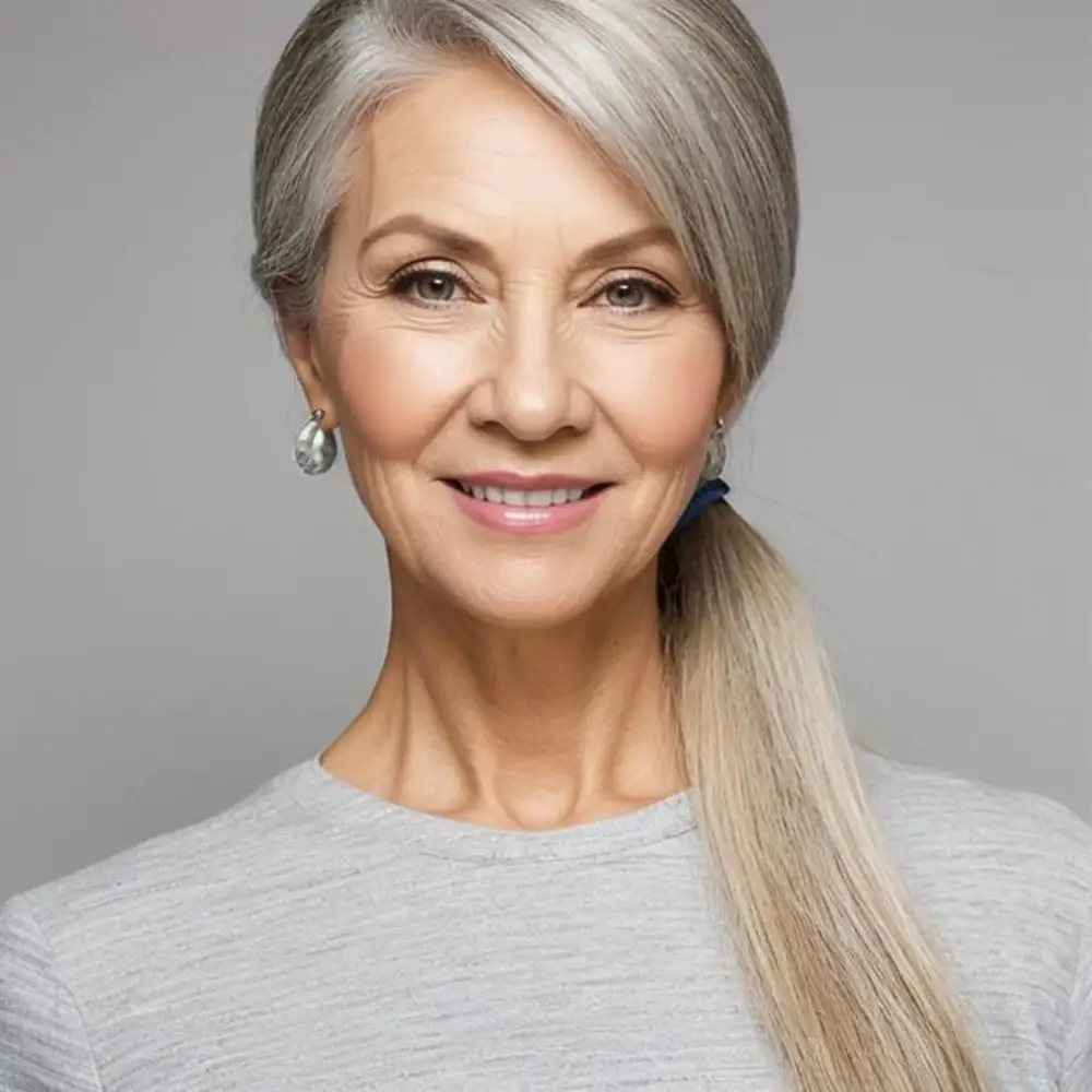 long hairstyle for women over 50