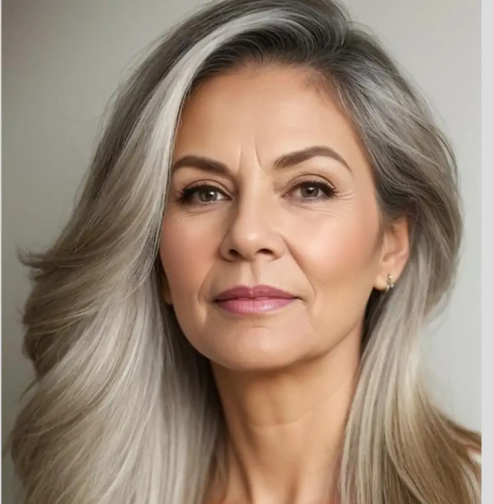 long hairstyle for women over 50