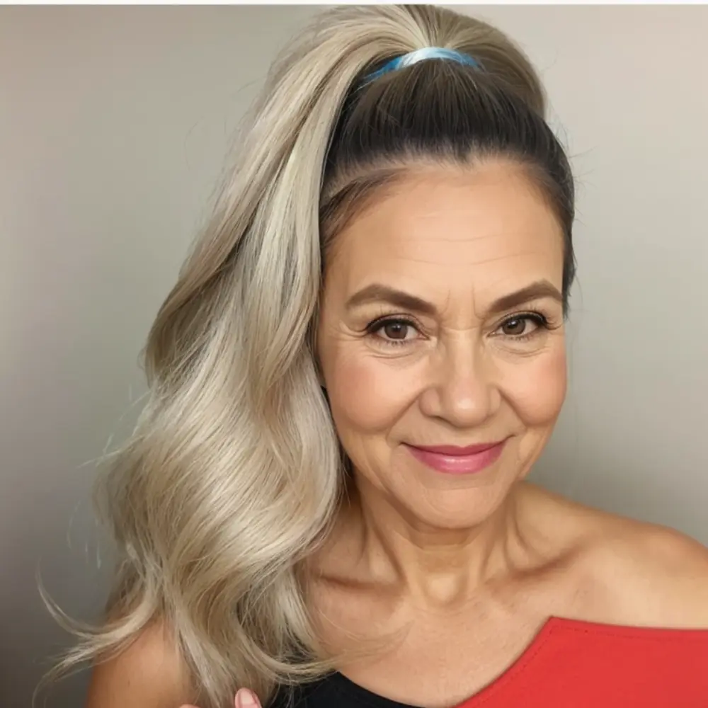 long hairstyle for women over 50