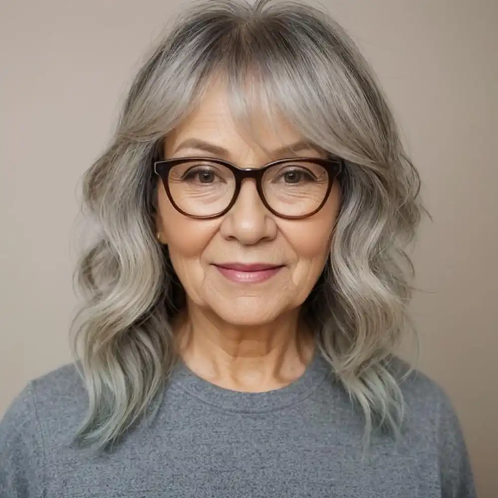 long hairstyle for women over 50