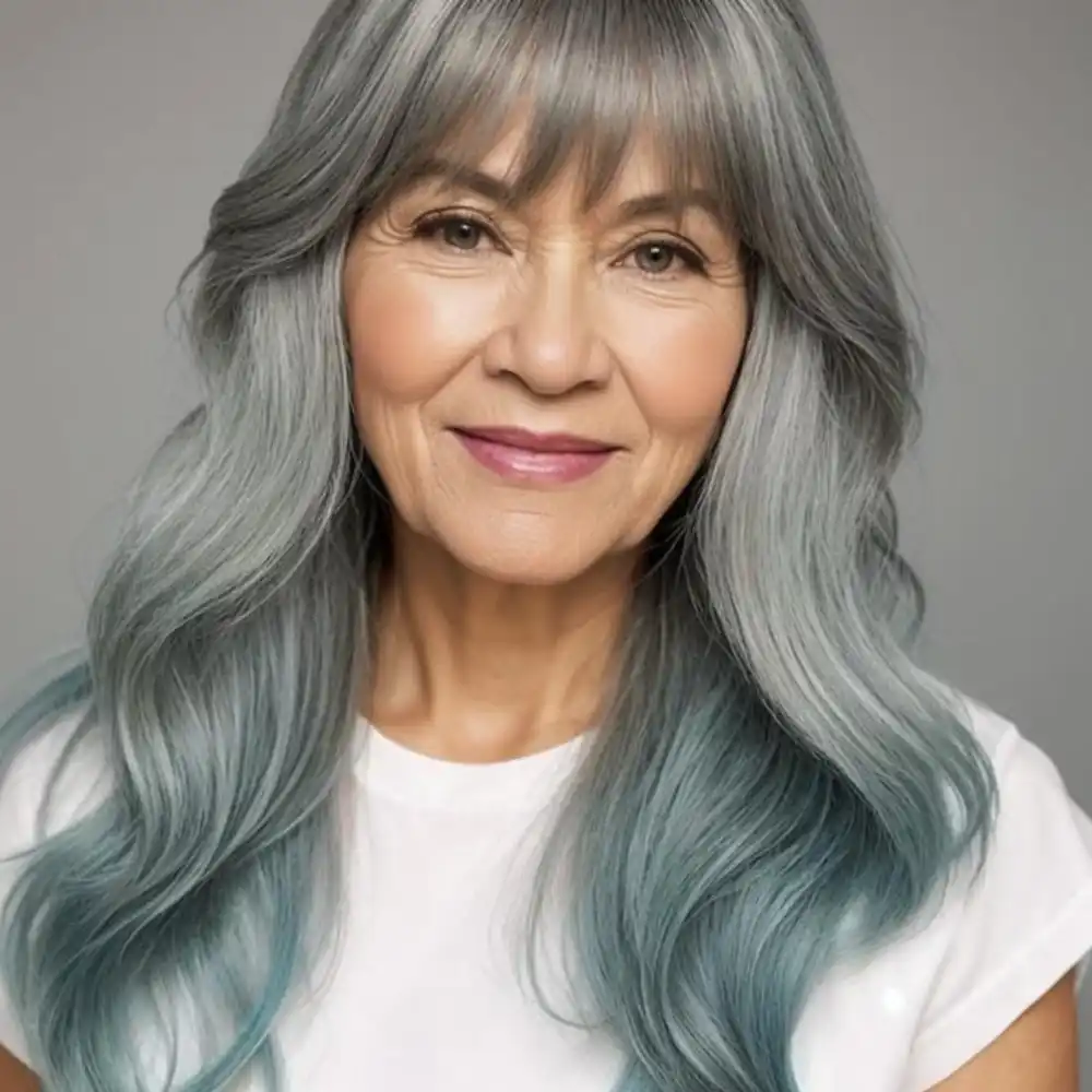 long hairstyle for women over 50