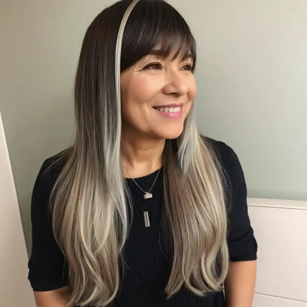 long hairstyle for women over 50