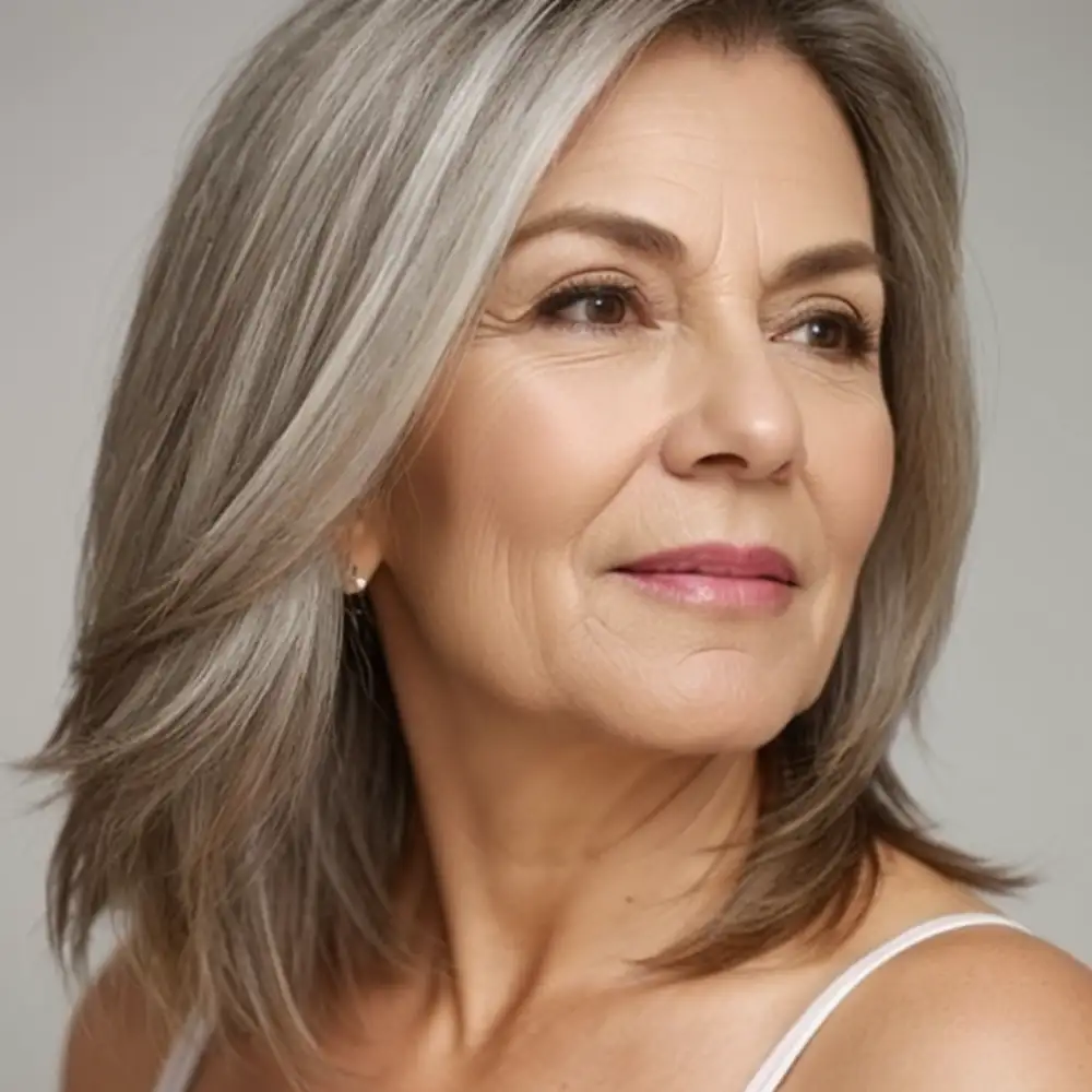 long hairstyle for women over 50