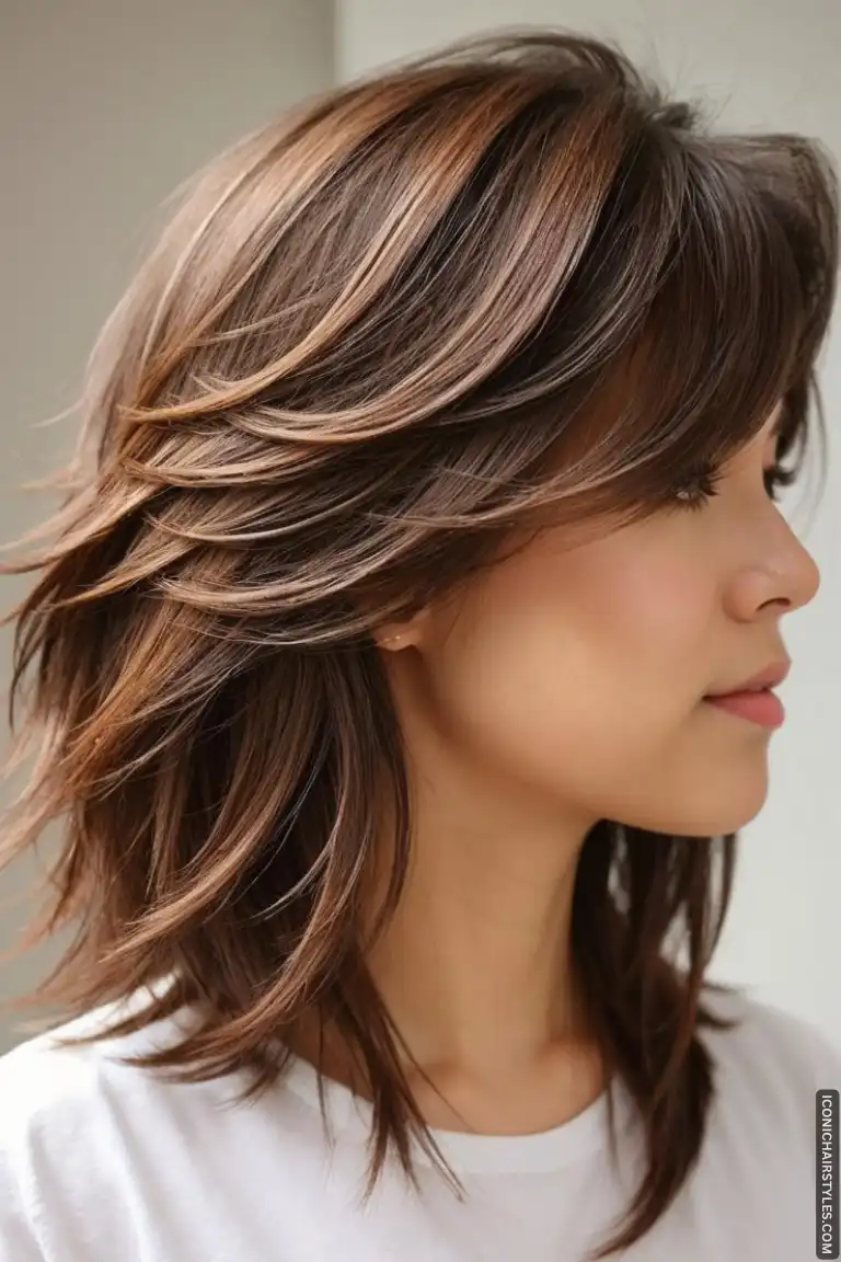 medium length layered haircuts