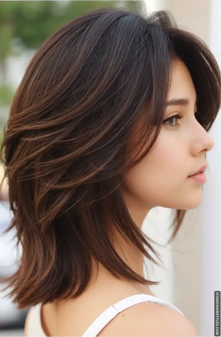 medium length layered haircuts