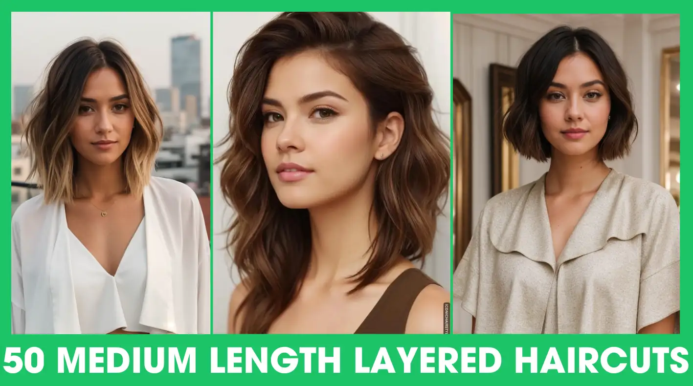 medium length layered haircuts