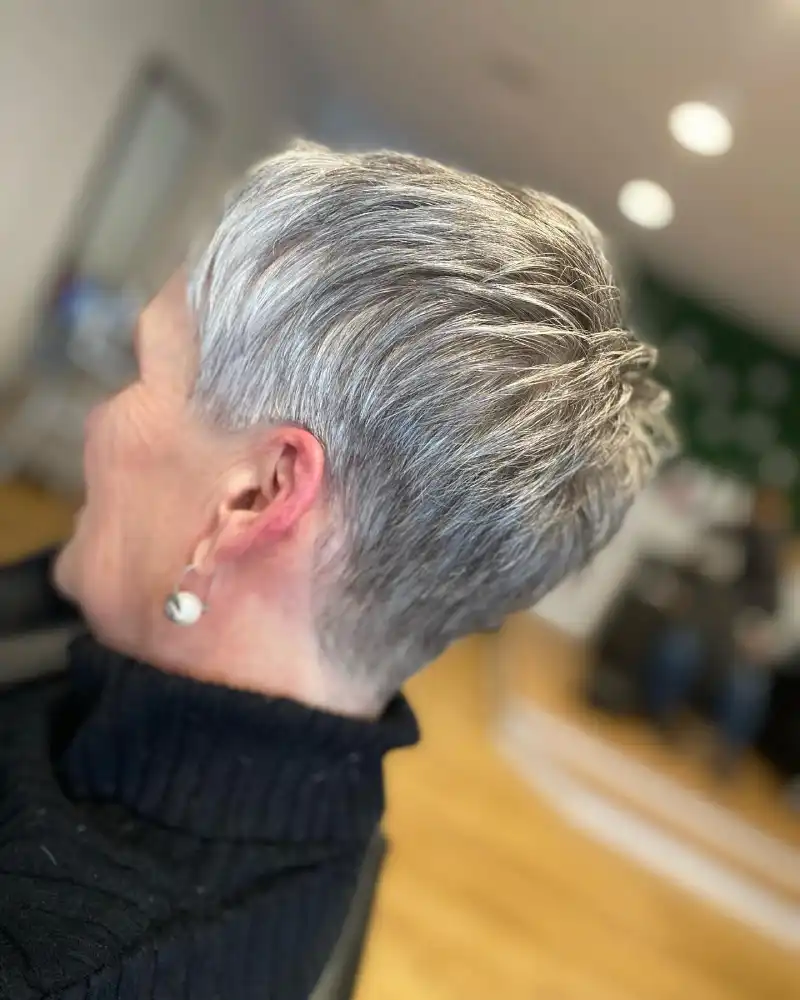 Short Gray Hairstyles for Women Over 62