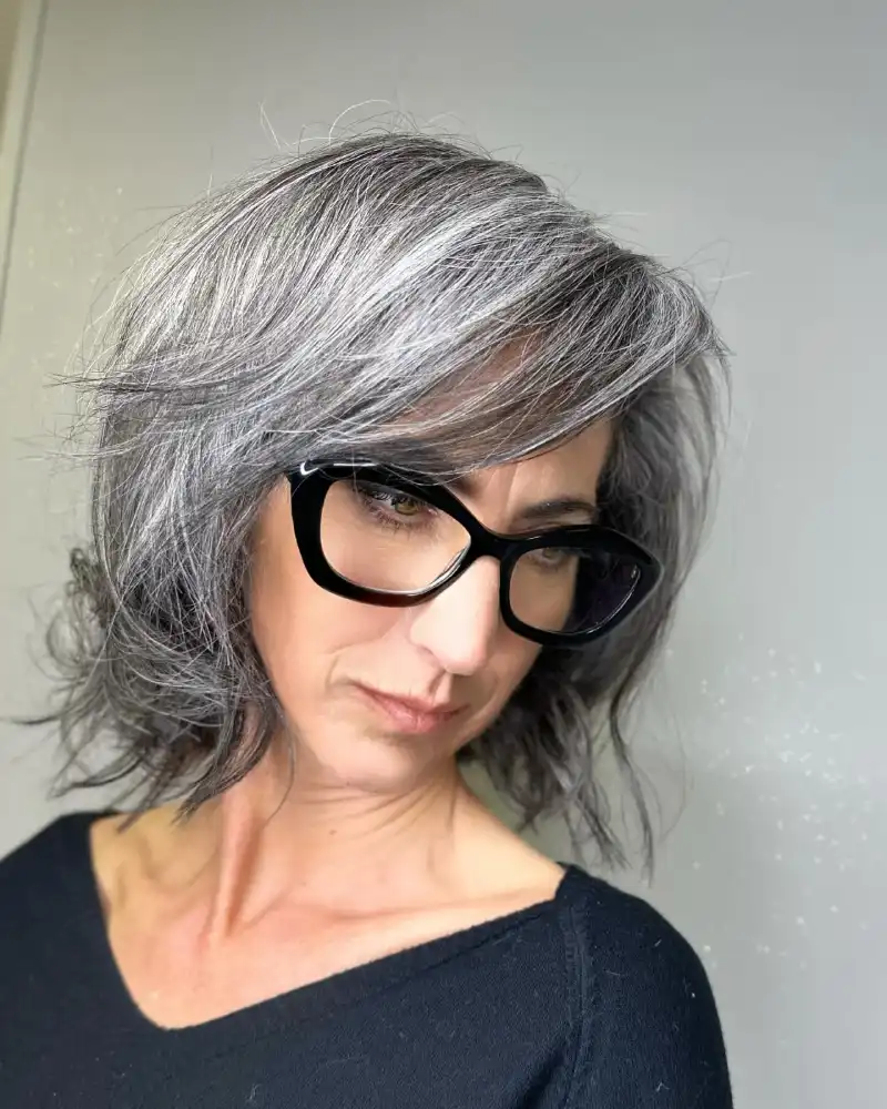 Short Gray Hairstyles for Women Over 72