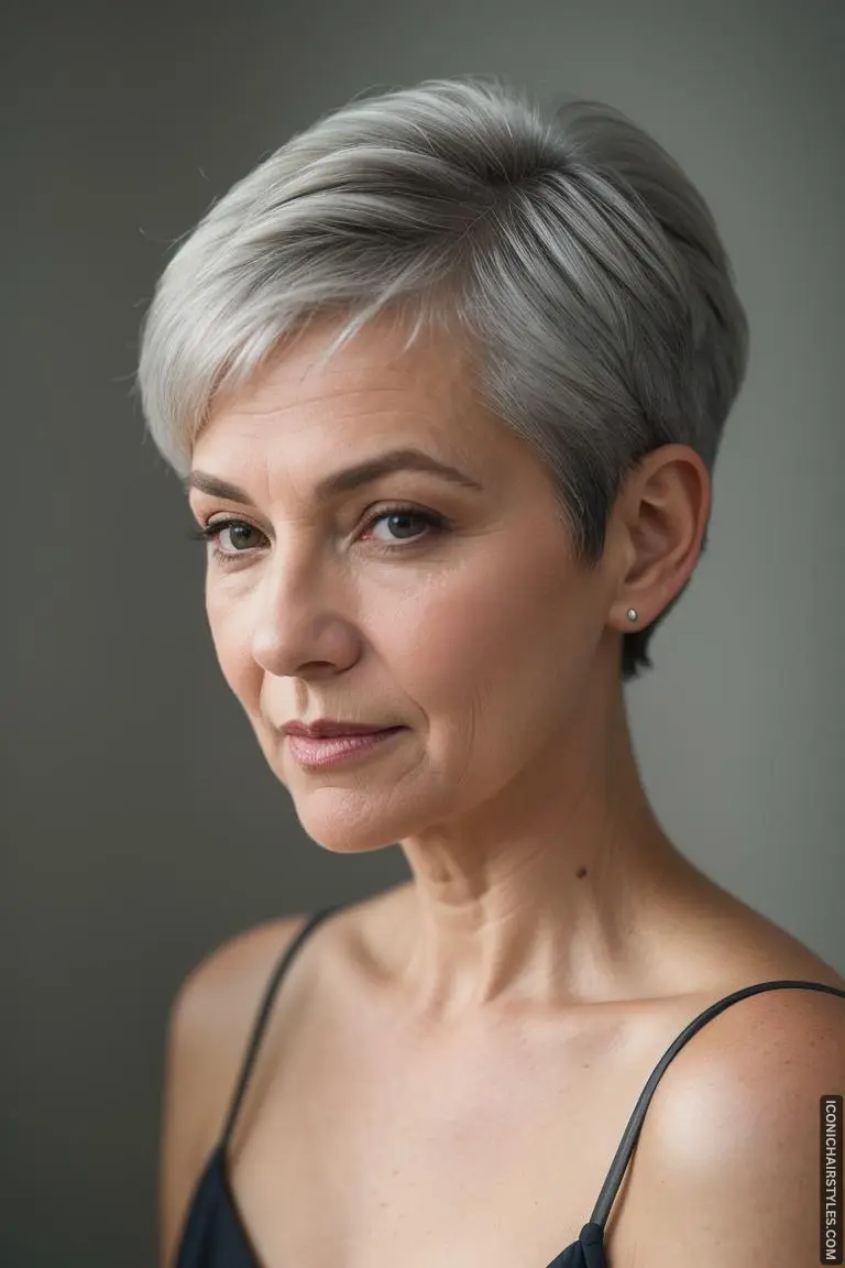 Short Gray Hairstyles for Women Over 50