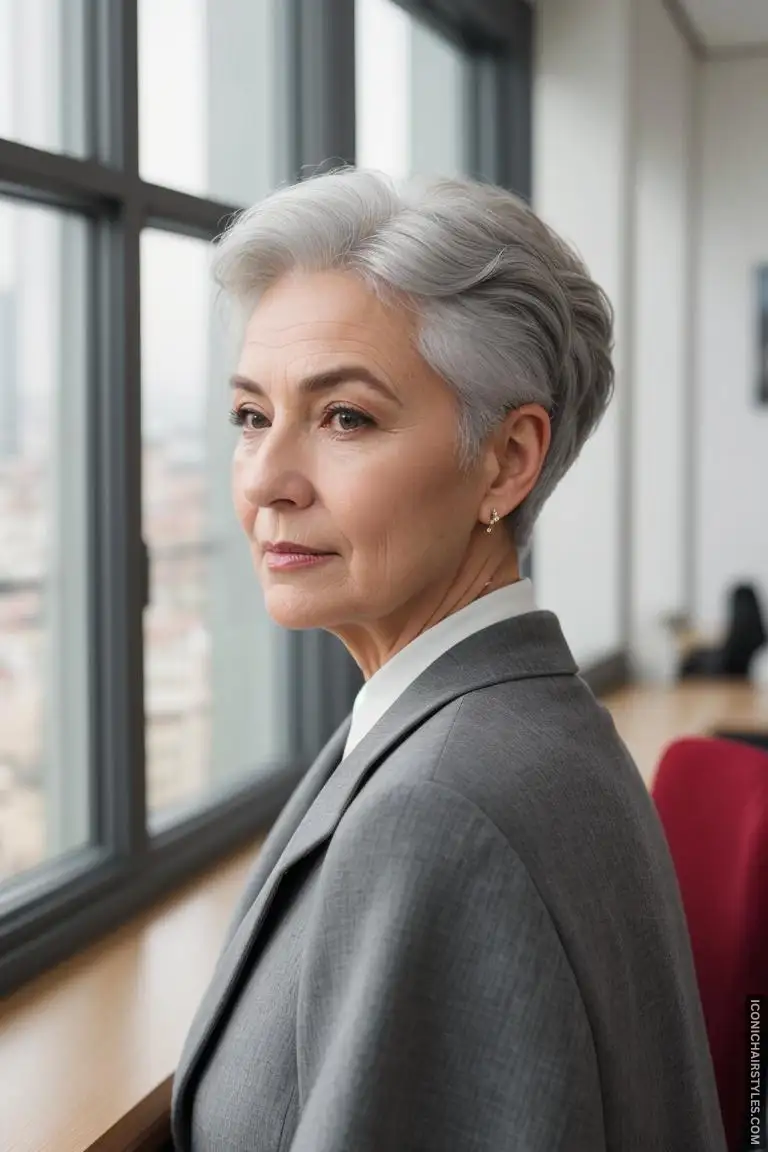 Short Gray Hairstyles for Women Over 50