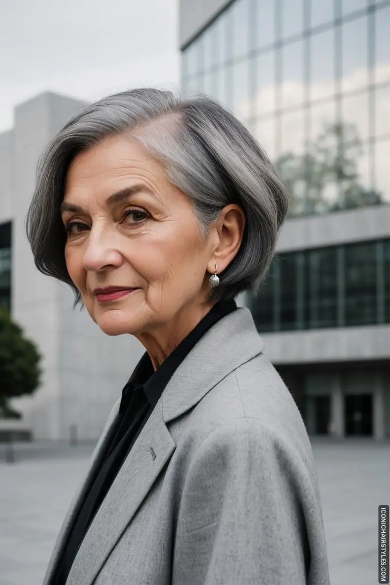 Short Gray Hairstyles for Women Over 50