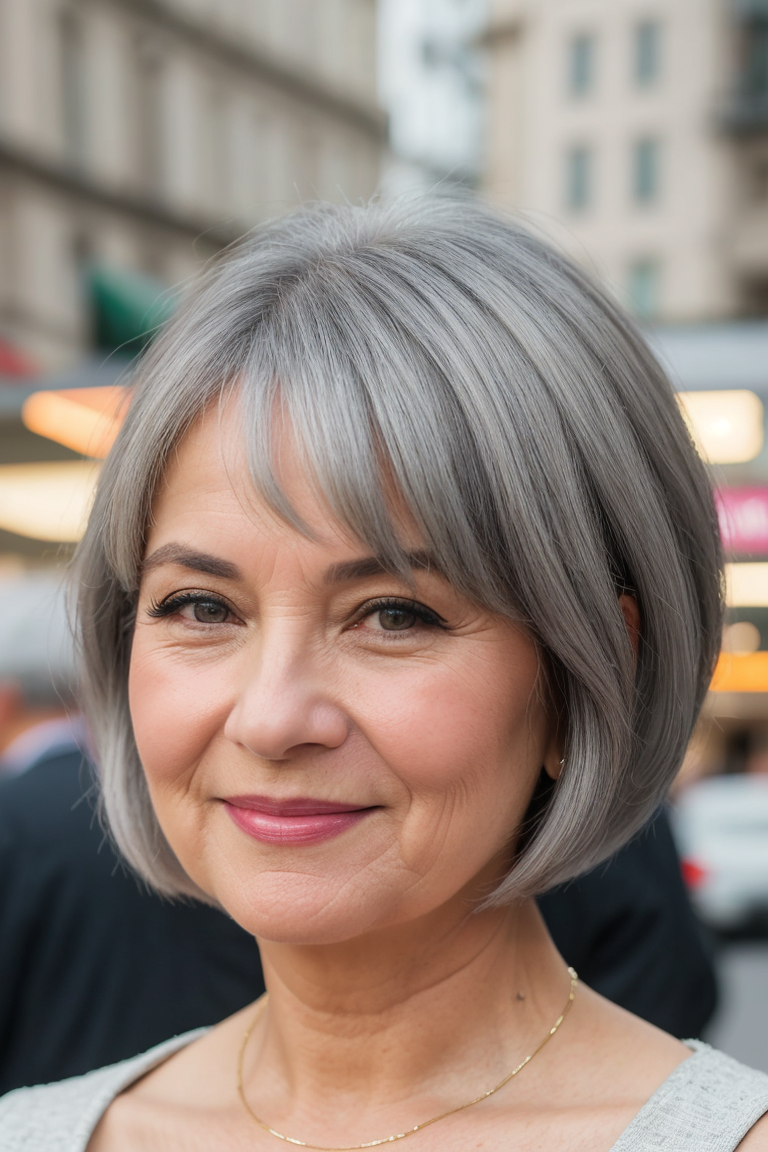 Short Gray Hairstyles for Women Over 50