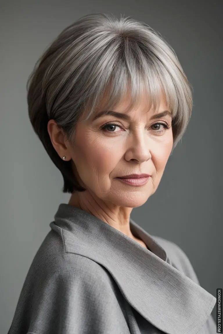 Short Gray Hairstyles for Women Over 50