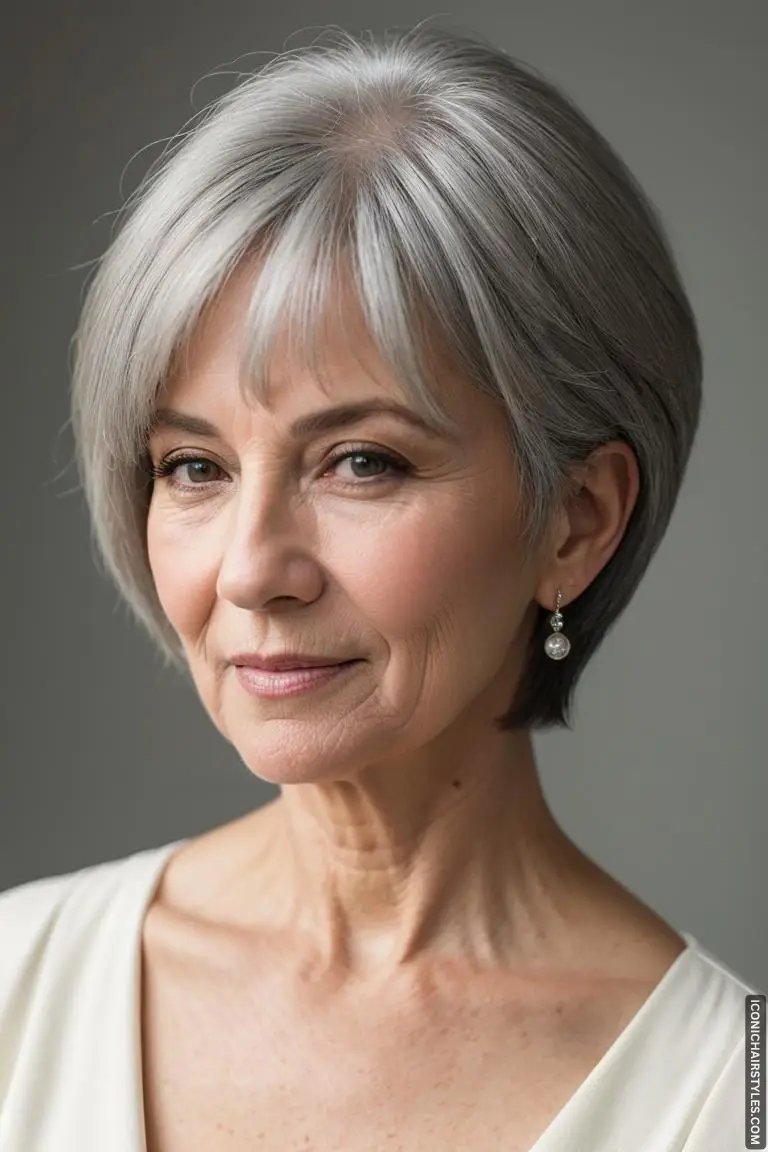 Short Gray Hairstyles for Women Over 50