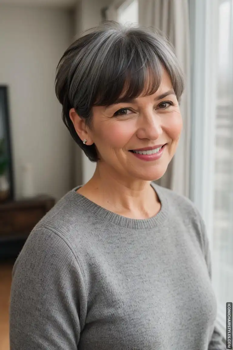 Short Gray Hairstyles for Women Over 50